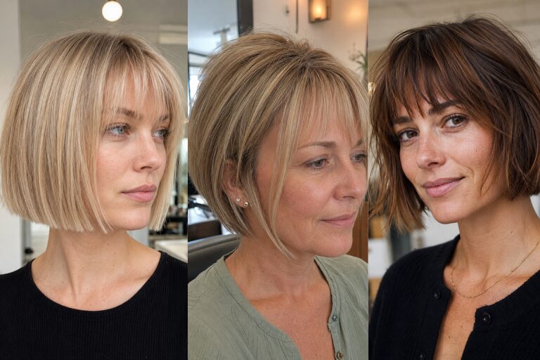 20 Bob with Fringe Hairstyles for Thin Fine Hair That Add Shape