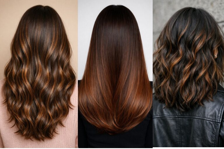 Caramel Copper Balayage for Brunettes: 14 Warm, Wearable Looks