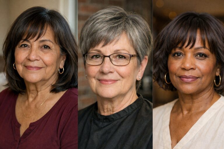 20 Hairstyles for Women Over 60 with Bangs That Look Soft and Easy to Wear