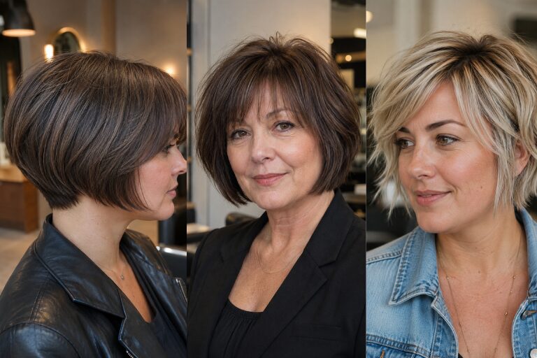 18 Short Bob Hairstyles for Thin Fine Hair and Round Faces