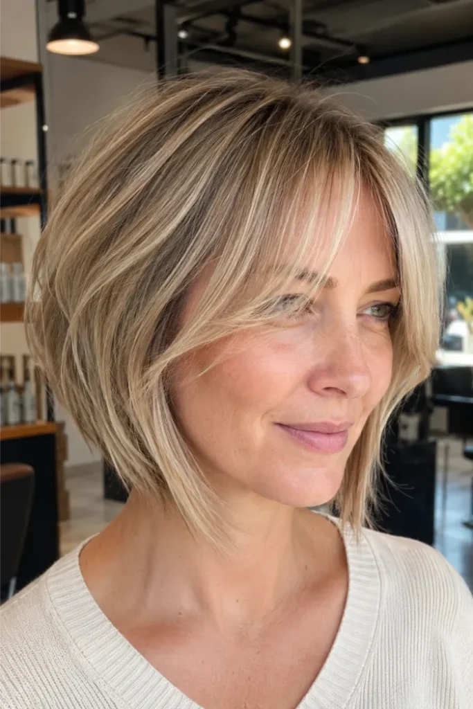 Soft A-line bob with airy face pieces