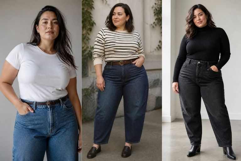 20 Barrel Jeans Outfits for Plus size women That Make Busy Mom Mornings Easier