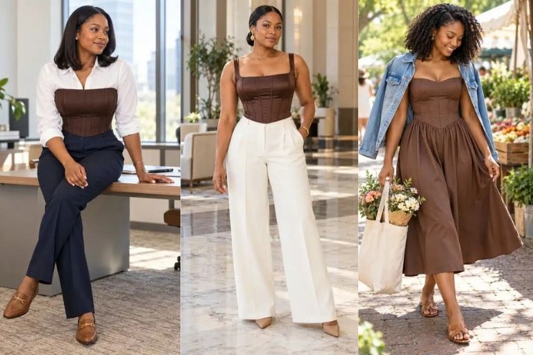 21 Brown Corset Outfits for Black Women to Wear Now
